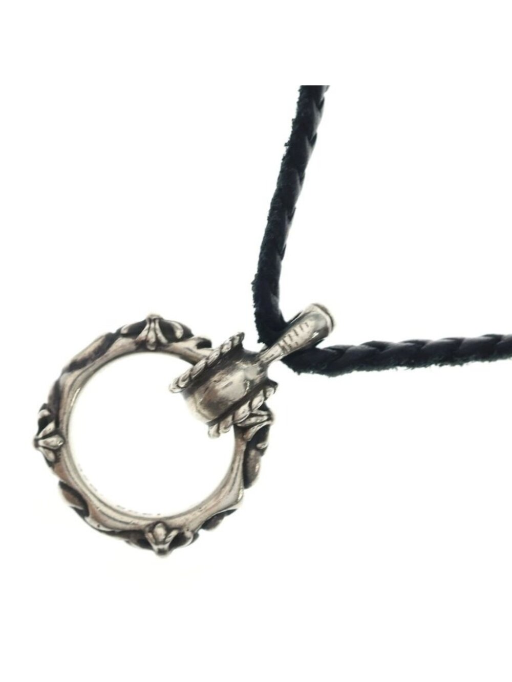 Chrome Hearts Ewlp Sbtband Motif Eyewear Loop Leather Braid Sbt Band Ring - Picture 1 of 6